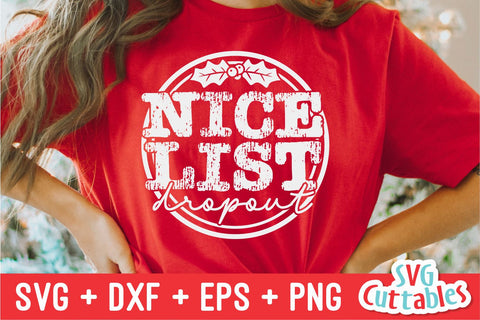 Nice List Dropout | Christmas SVG SVG Svg Cuttables 