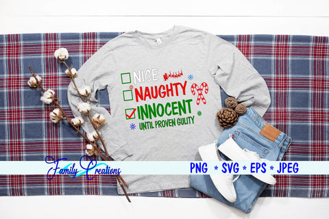 Nice Naughty Innocent SVG Family Creations 