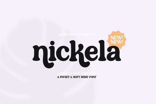 Nickela Soft Serif Retro Font Font Blush Font Co. 