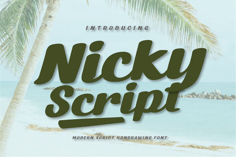 Nicky Script Font twinletter 