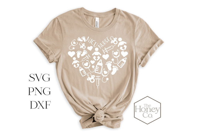 NICU Nurse SVG DXF Baby Heart Icon Instant Download Silhouette Cricut Cut Files Cutting Machine Vector File Clipart SVG The Honey Company 