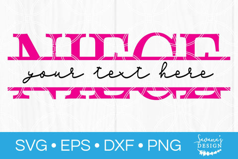 Niece Split Monogram SVG SVG SavanasDesign 