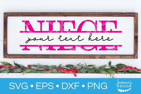 Niece Split Monogram SVG SVG SavanasDesign 