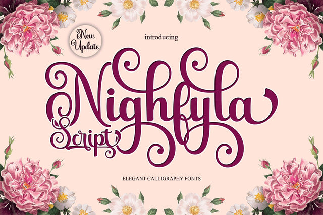 Nighfyla Script Font Rtceative 