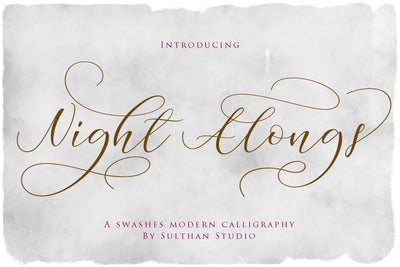 Night Alongs Font Sulthan studio 
