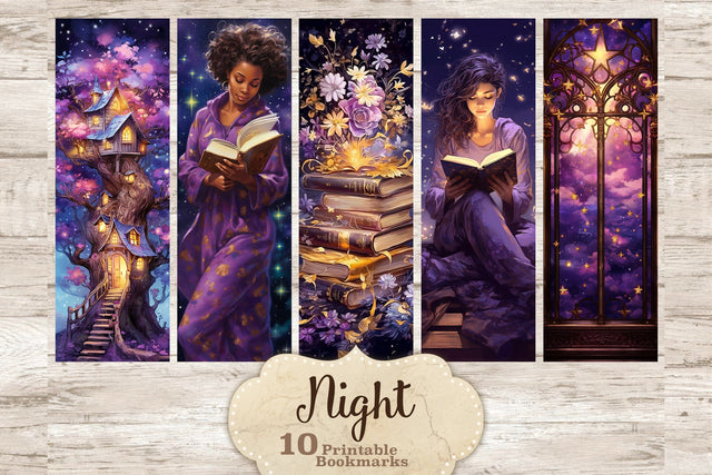 Night Bookmarks | Bookmark Sublimation SVG GlamArtZhanna 