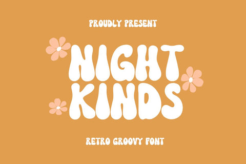 Night Kinds - Retro Groovy Font Font Masyafi Studio 
