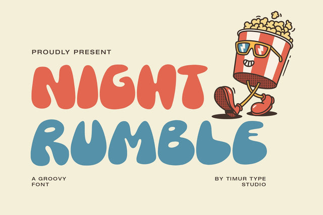 Night Rumble - Groovy Font Font Timur type 