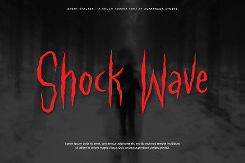 Night Stalker - Rough Font Font Alpaprana Studio 