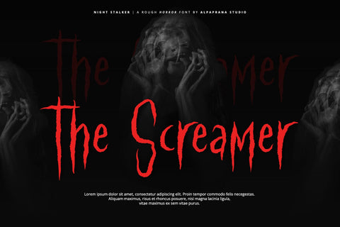 Night Stalker - Rough Font Font Alpaprana Studio 