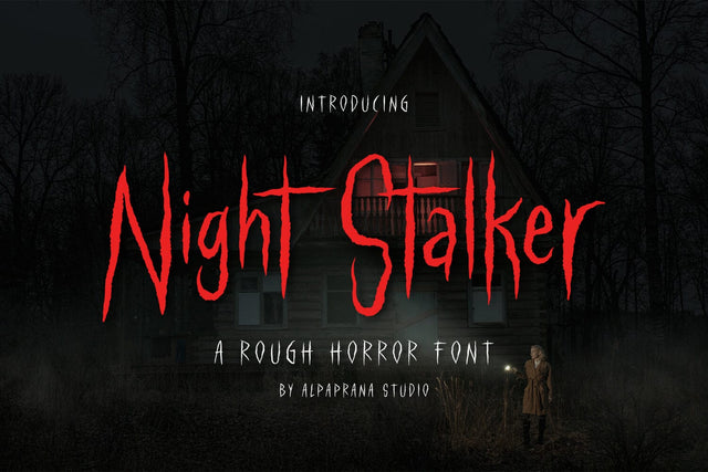 Night Stalker - Rough Font Font Alpaprana Studio 