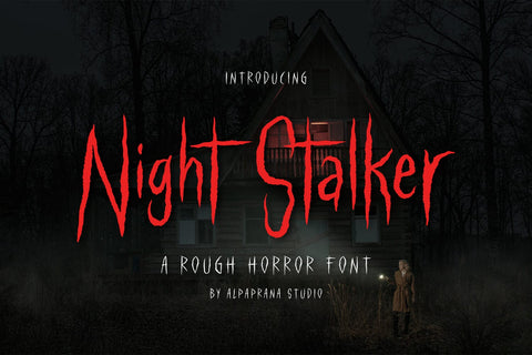 Night Stalker - Rough Font Font Alpaprana Studio 