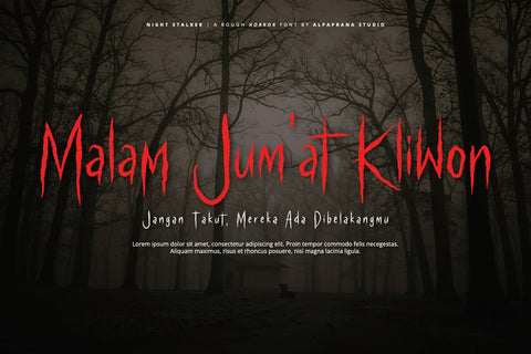 Night Stalker - Rough Font Font Alpaprana Studio 