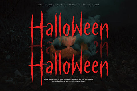 Night Stalker - Rough Font Font Alpaprana Studio 