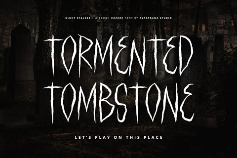 Night Stalker - Rough Font Font Alpaprana Studio 