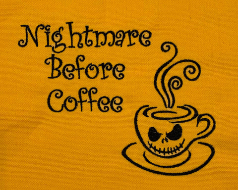 Nightmare Before Christmas Coffee Machine Embroidery Embroidery/Applique DESIGNS Canada Embroidery 