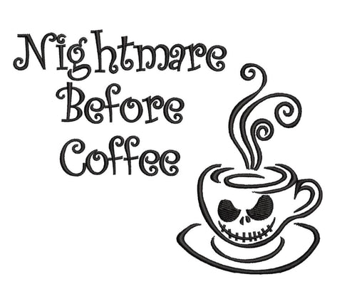 Nightmare Before Christmas Coffee Machine Embroidery Embroidery/Applique DESIGNS Canada Embroidery 