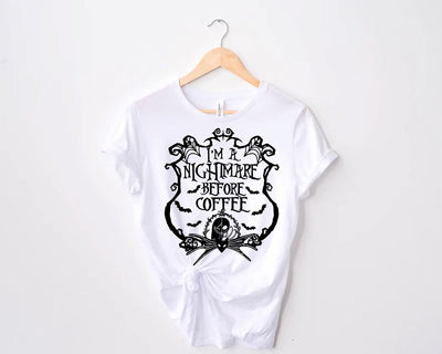 Nightmare Before Christmas Png, I'm a Nightmare Before Coffee Png, Halloween Png, Tshirt Design Sublimation sassyprint 