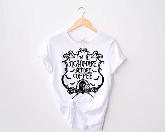 Nightmare Before Christmas Png, I'm a Nightmare Before Coffee Png, Halloween Png, Tshirt Design Sublimation sassyprint 