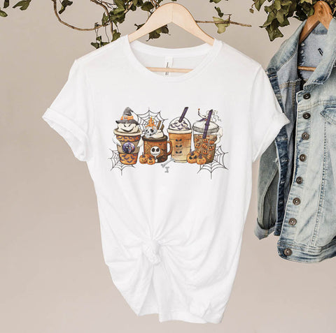 Nightmare Coffee latte PNG, Iced coffee cheetah leopard drink cozy digital, Sublimation design hand drawn Printable Graphic Clipart Tshirt Sublimation DiamondDesign 