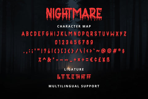 Nightmare - Horror Display Font Font Alpaprana Studio 