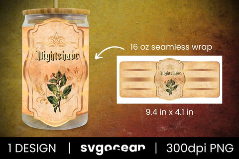 Nightshade Can Glass PNG Sublimation SvgOcean 