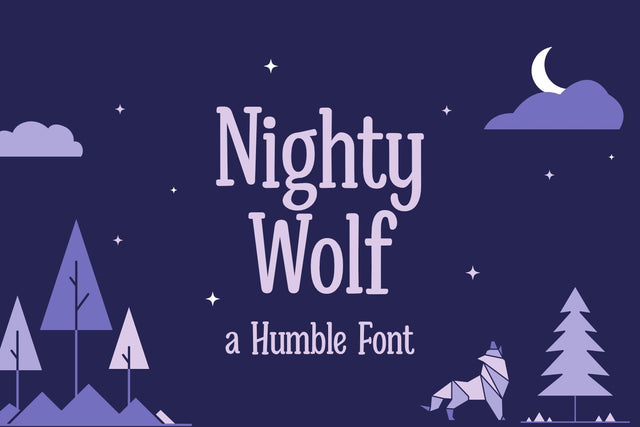 Nighty Wolf - a Humble Font Font So Fontsy Design Shop 