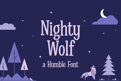 Nighty Wolf - a Humble Font Font So Fontsy Design Shop 