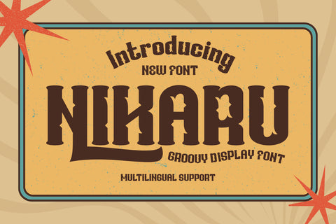 NIKARU | Groovy Retro Font Font twinletter 
