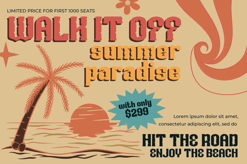 NIKARU | Groovy Retro Font Font twinletter 