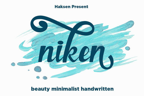 Niken Bold Script Font Haksen 