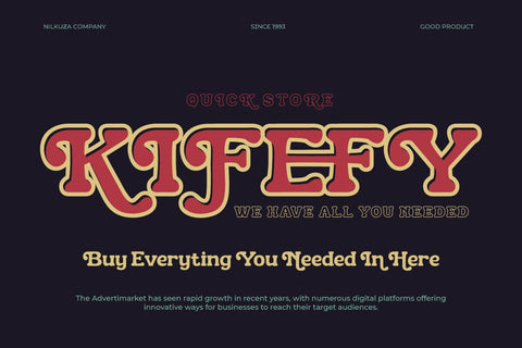 Nilkuza - Retro Display Font Font twinletter 