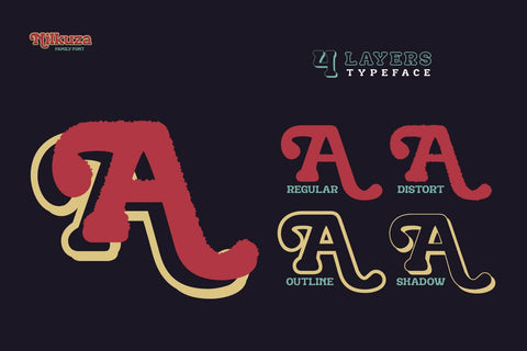 Nilkuza - Retro Display Font Font twinletter 