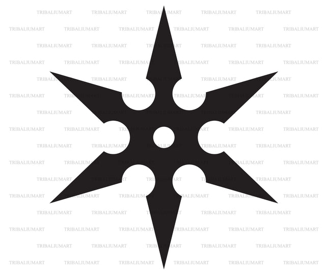 Ninja star - shuriken SVG TribaliumArtSF 