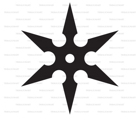 Ninja star - shuriken SVG TribaliumArtSF 