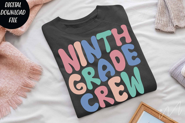 Ninth grade crew svg, Ninth grade teacher t shirt, Ninth grade group shirt svg, Teacher gift shirt svg, funny teacher svg, cool teacher svg SVG Isabella Machell 