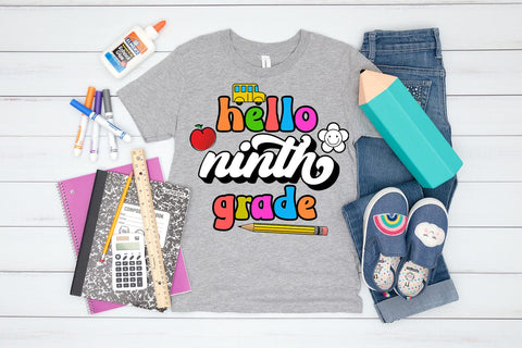 Ninth Grade First Day School I Back to School Sublimation Sublimation Happy Printables Club 