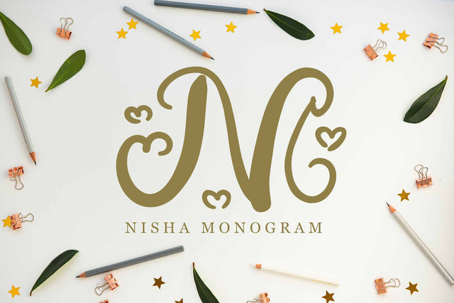Nisha Monogram Font LetterdayStudio 