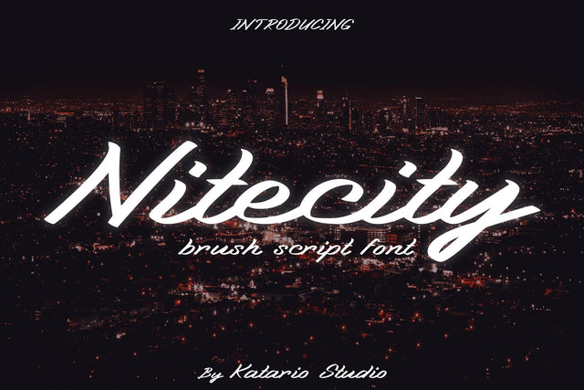 Nitecity | Modern Brush Font Font Katario Studio 