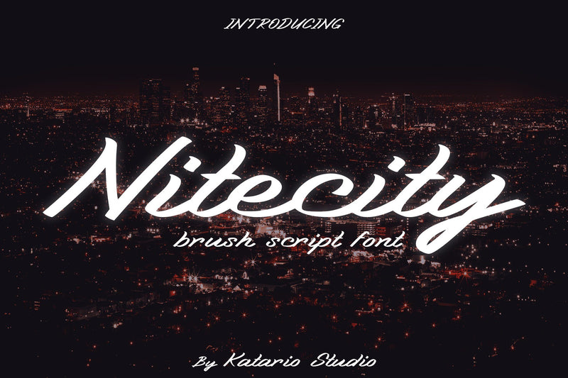 Nitecity | Modern Brush Font Font Katario Studio 