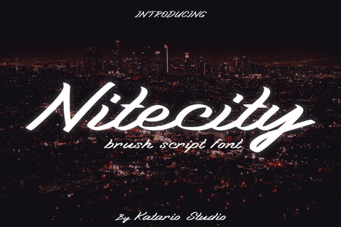 Nitecity | Modern Brush Font Font Katario Studio 