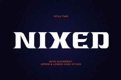 NIXED Font gatype 