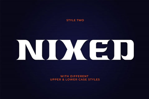 NIXED Font gatype 