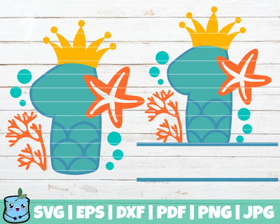 No 1 Mermaid SVG MintyMarshmallows 