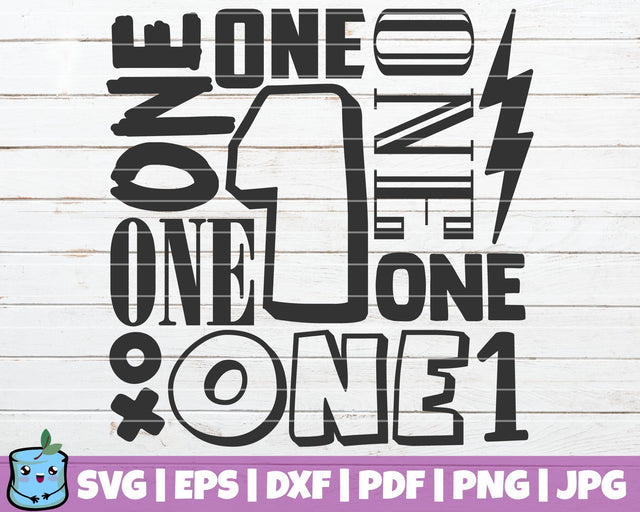 No 1 Word Art SVG MintyMarshmallows 