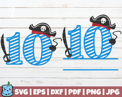 No 10 Pirate SVG MintyMarshmallows 