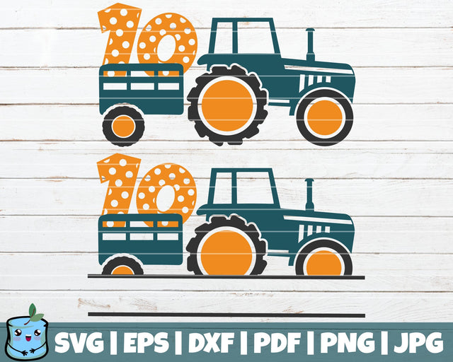 No 10 Tractor SVG MintyMarshmallows 