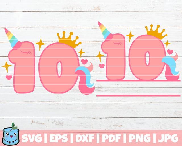 No 10 Unicorn SVG MintyMarshmallows 