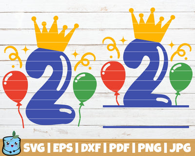 No 2 Balloons SVG MintyMarshmallows 