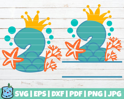 No 2 Mermaid SVG MintyMarshmallows 